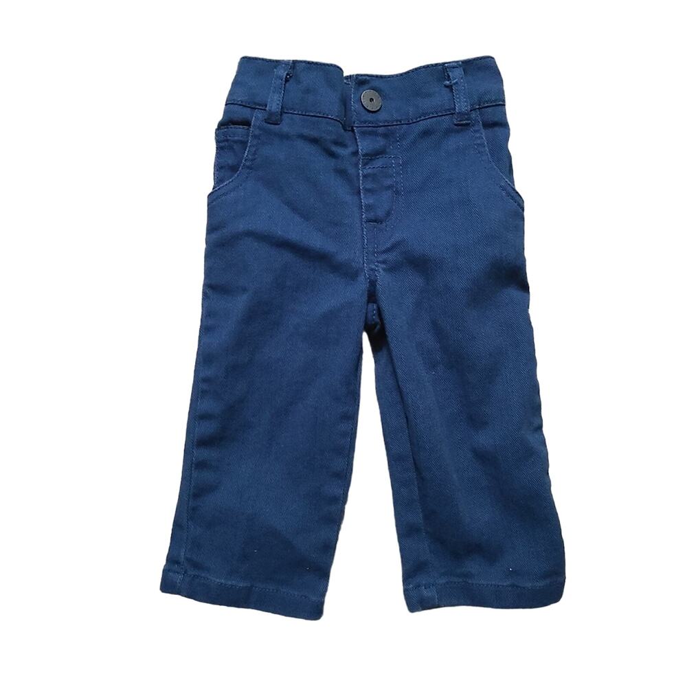 Cherokee Baby Boy Sz 12 M Dark Blue Pants Stretchy Waist Spring Outfit
